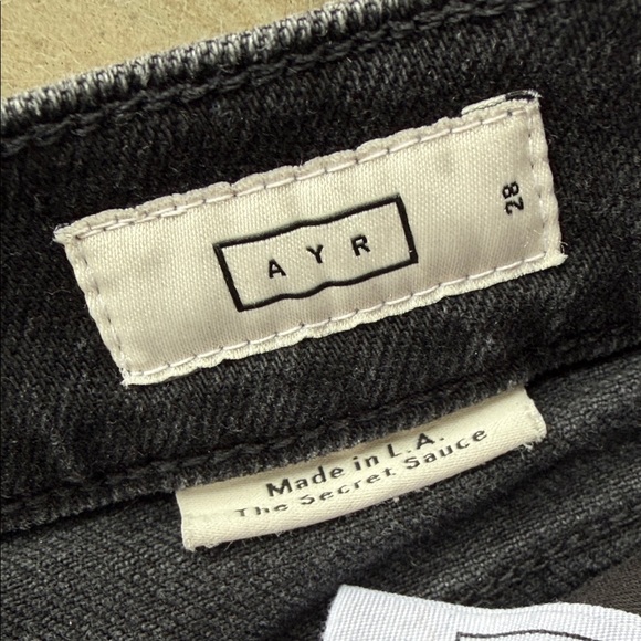 AYR Black Denim Jeans with Branded Waist Patch// the Special Sauce - Picture 2 of 4